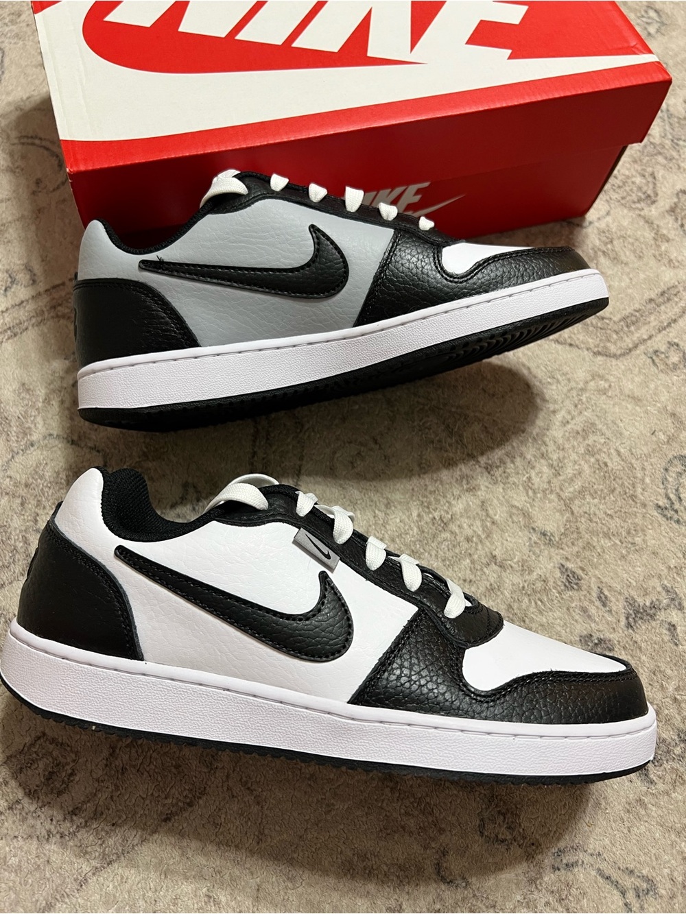 Nike Ebernon Low Premium (White/Black/Wolf Grey)